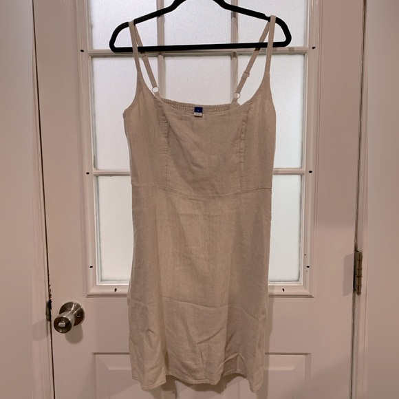 NWOT Old Navy Linen Dress - Oatmeal - Picture 1 of 2